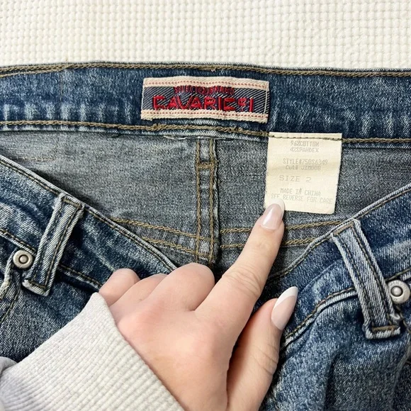 Y2K Denim Medium Wash Knee Length Skirt - Picture 5 of 5